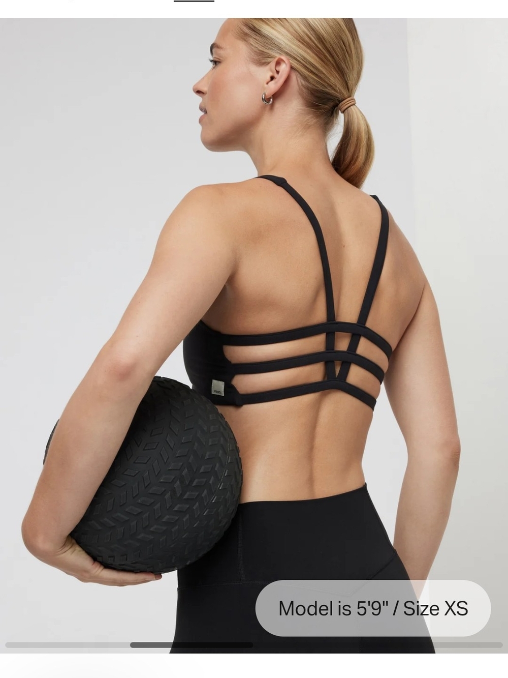 NWT Vuori Yosemite Longline Bra, Black, Medium